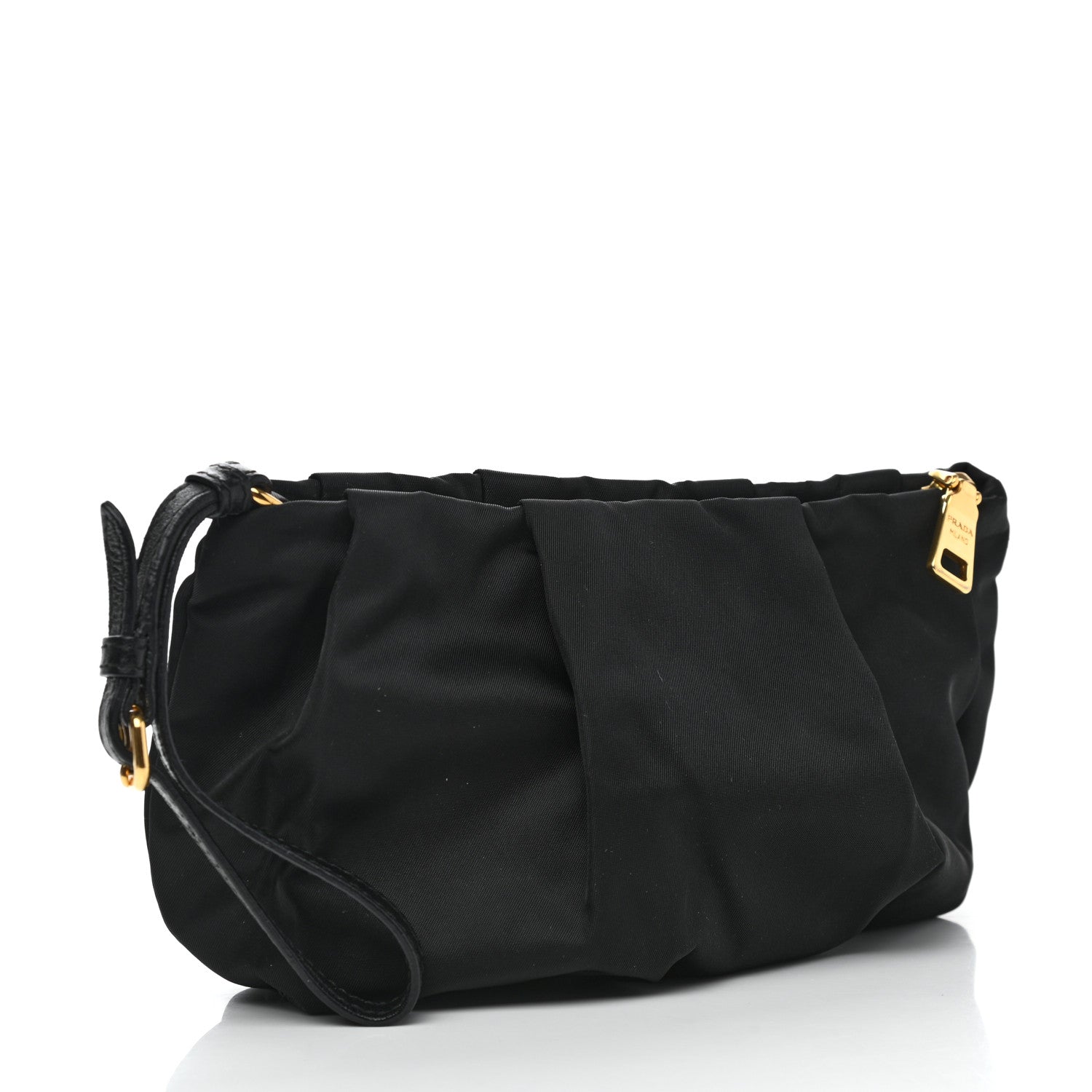 Prada Tessuto Nylon Bow Wristlet Black 3 of 10