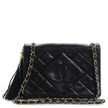 Chanel Lambskin Small Tassel Single Flap Black 1 of 8