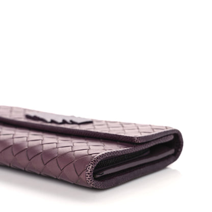 Bottega Veneta Nappa Ayers Intrecciato Continental Flap Wallet Aubergine 11 of 11