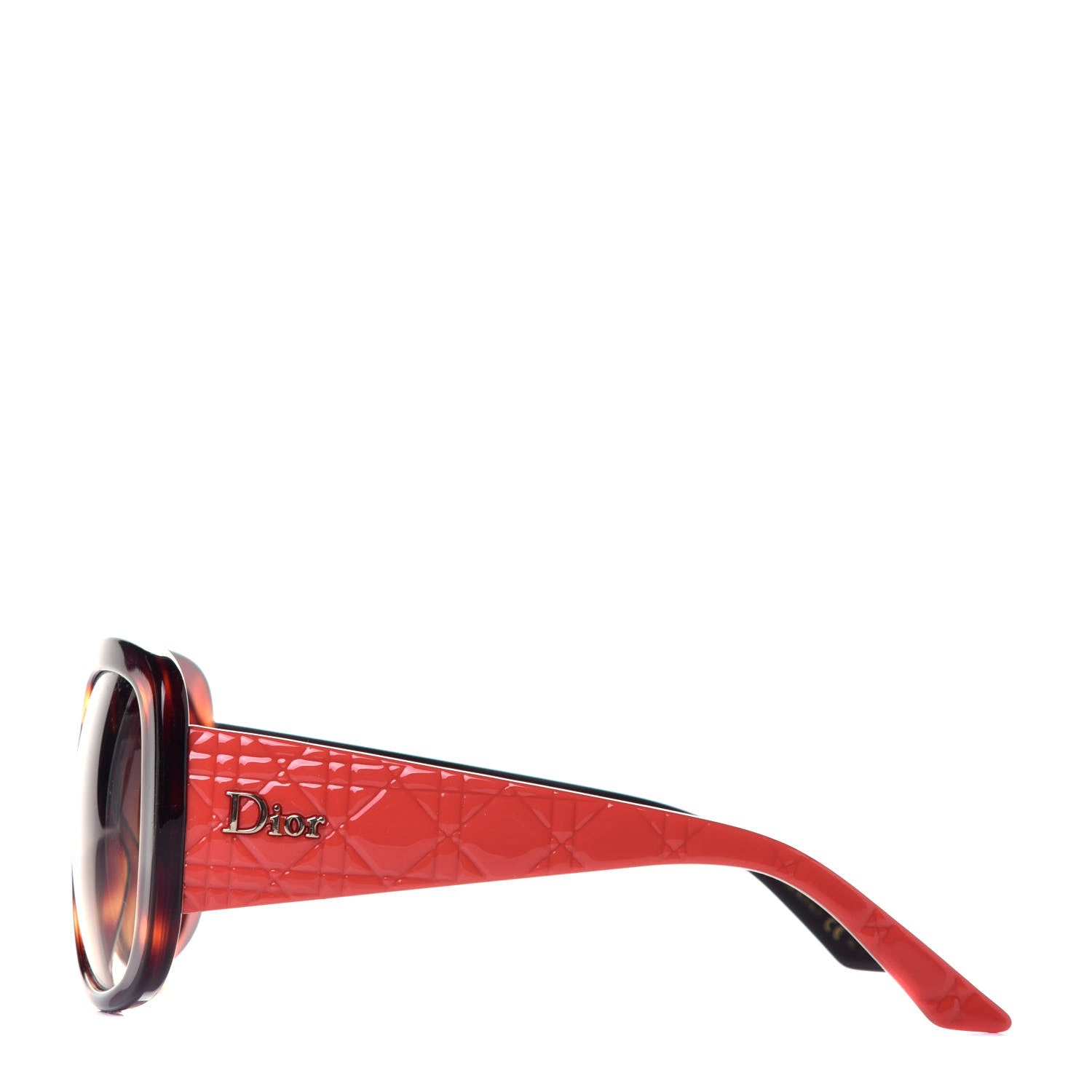 Christian Dior Resin Cannage Dior Lady Lady 1 Sunglasses Red Tortoise 3 of 7