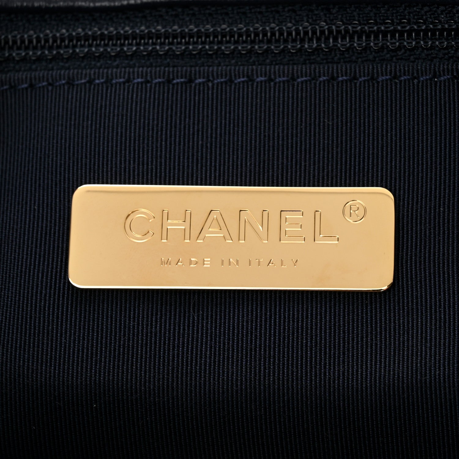 Chanel Lambskin Quilted Large Chanel 19 Flap Navy Blue 6 of 11