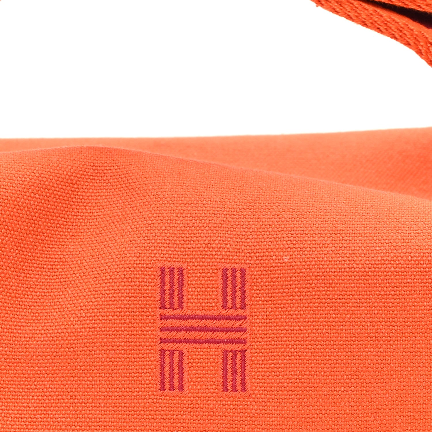 Hermes Canvas Small Bride-A-Brac Pouch Orange Burgundy 7 of 10