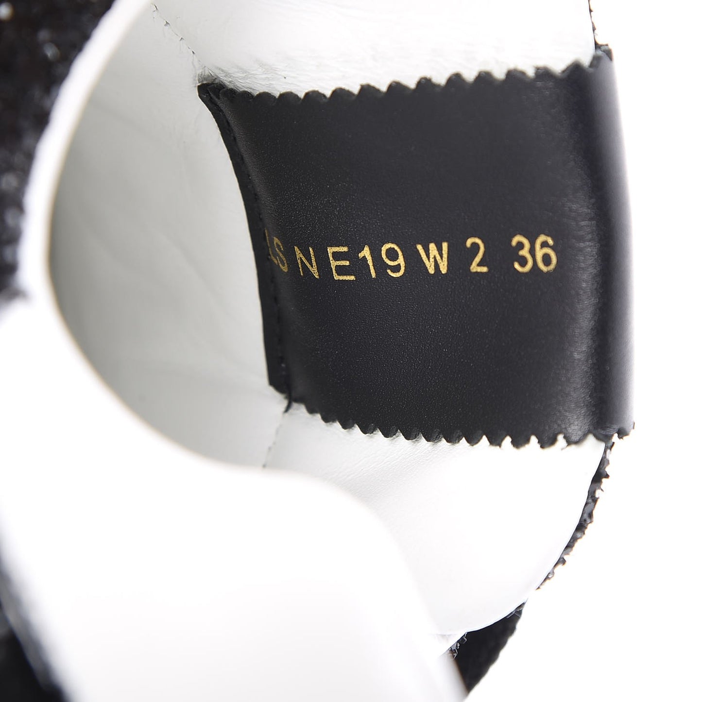 Calfskin Glitter Flycrew Sneakers 36 Black