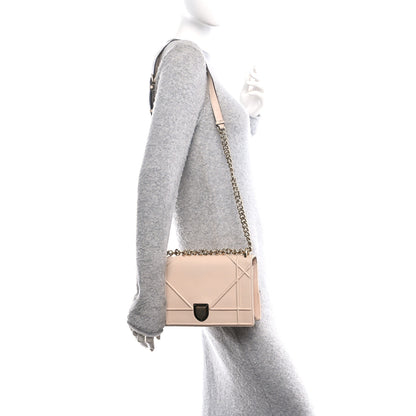 Christian Dior Grained Calfskin Medium Diorama Flap Bag Nude 2 of 9