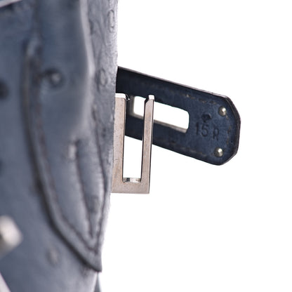 Hermes Ostrich Birkin 30 Bleu Roi 11 of 30