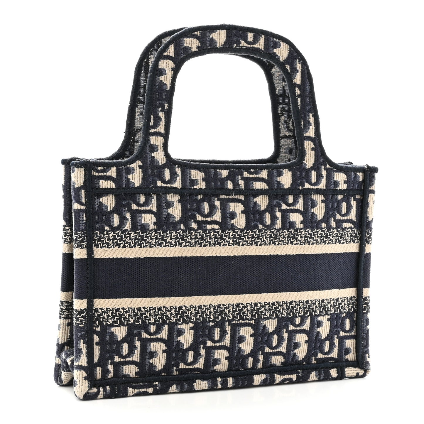 Oblique Mini Book Tote Blue Multicolor