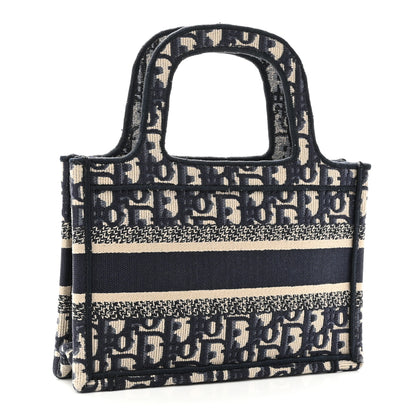 Christian Dior Oblique Mini Book Tote Blue Multicolor 3 of 9