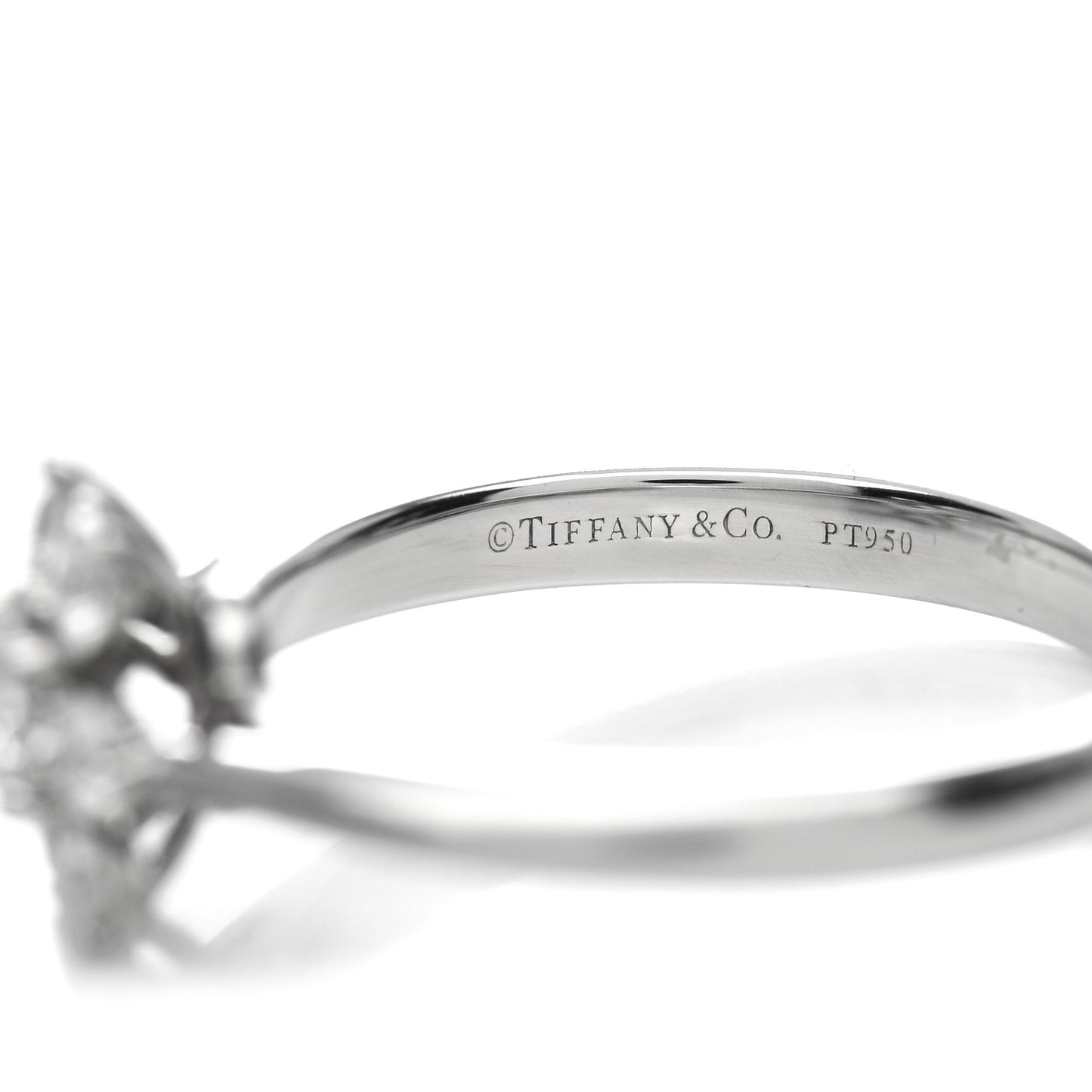 Platinum Diamond Flower Ring 50 5.5