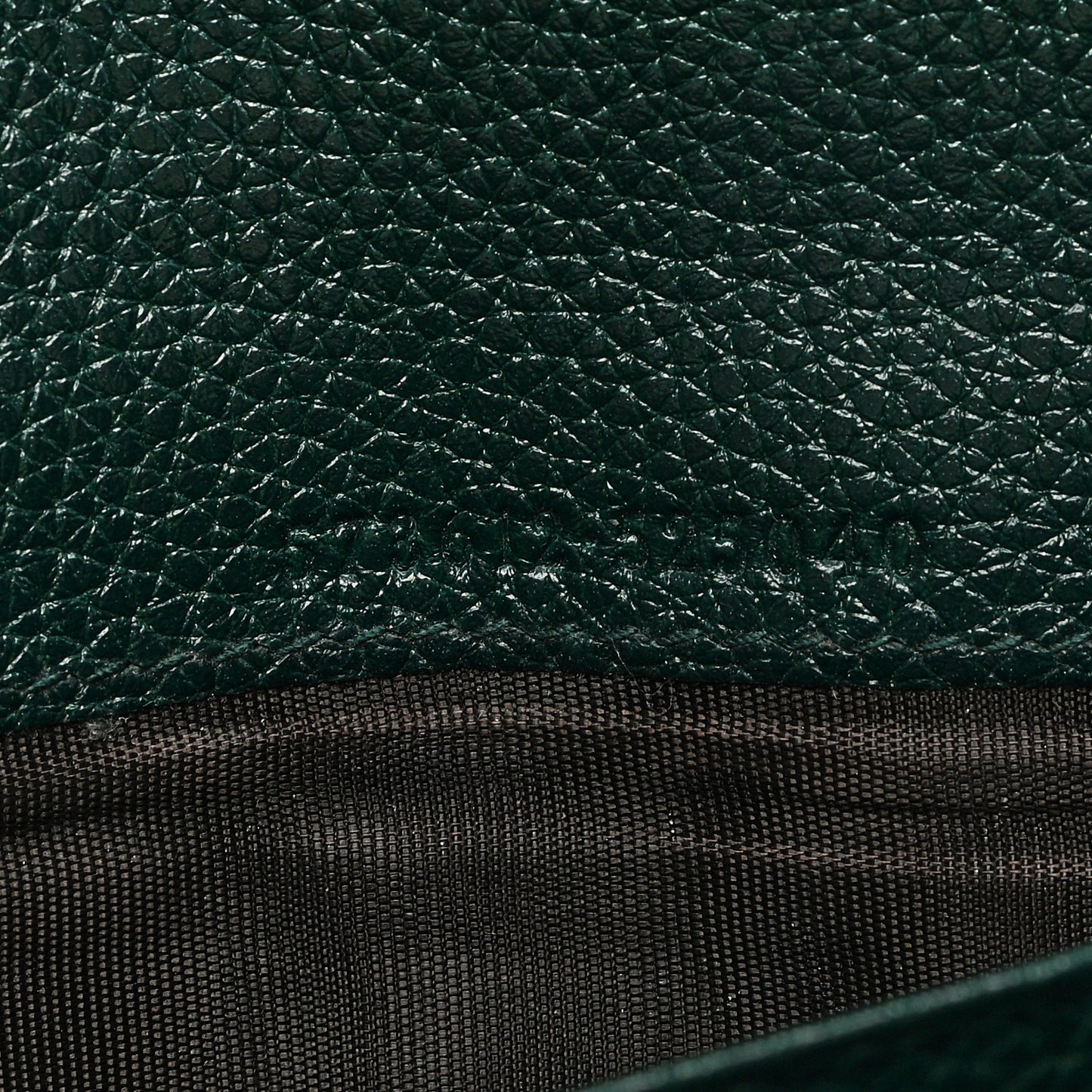 Grainy Calfskin Zumi Continental Wallet Vintage Green