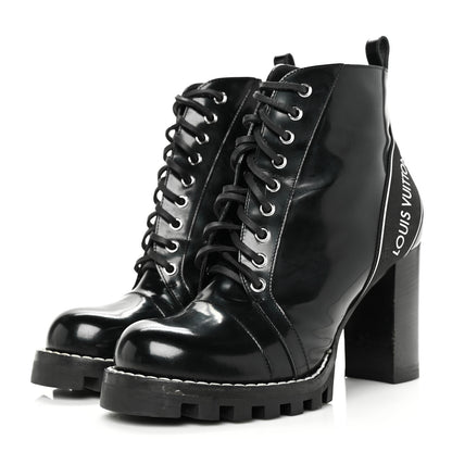 Louis Vuitton Patent Calfskin Star Trail Ankle Boots 41 Black 3 of 7