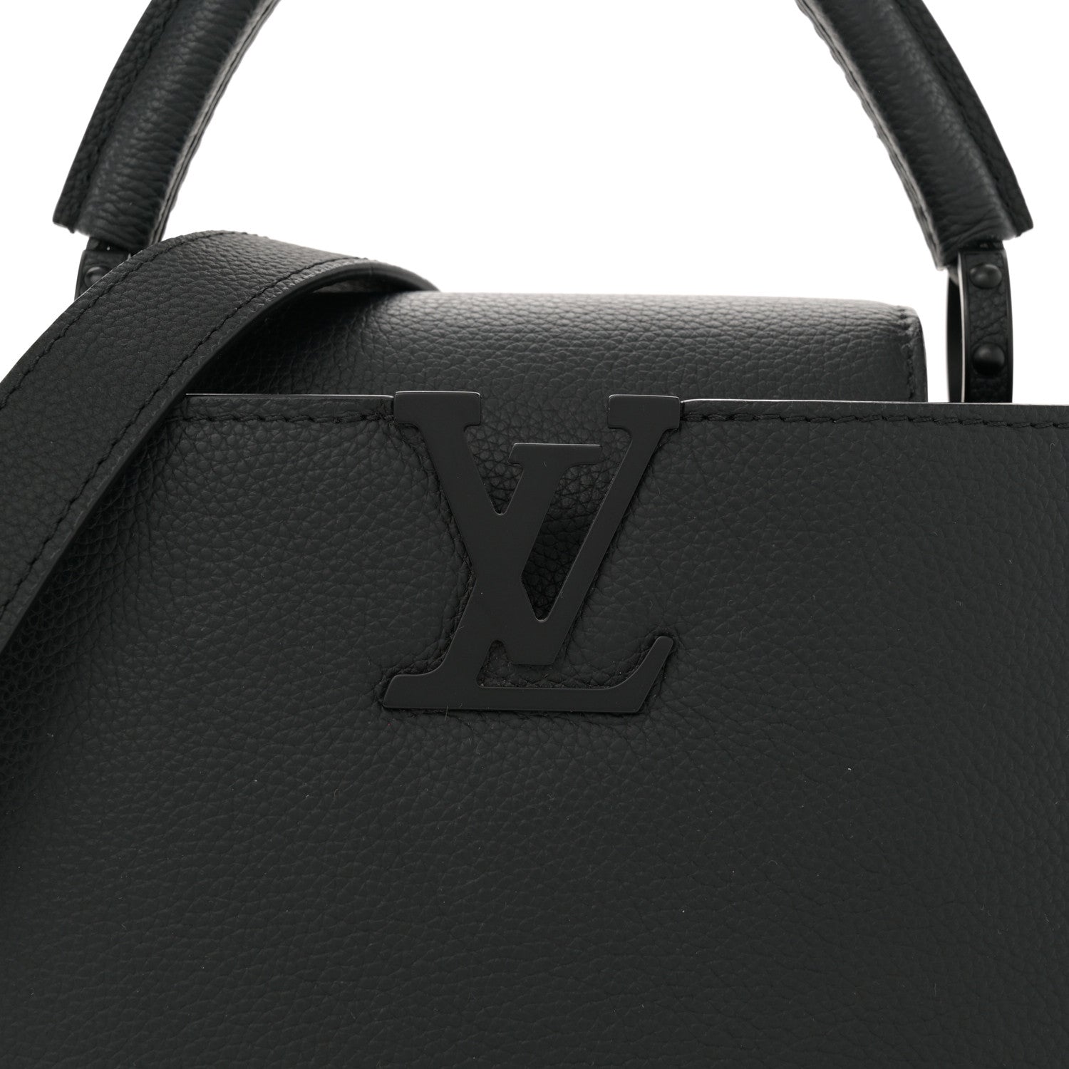 Louis Vuitton Taurillon Capucines BB Matte Black 7 of 11