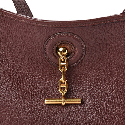 Hermes Taurillon Clemence Vespa PM Havane 11 of 13