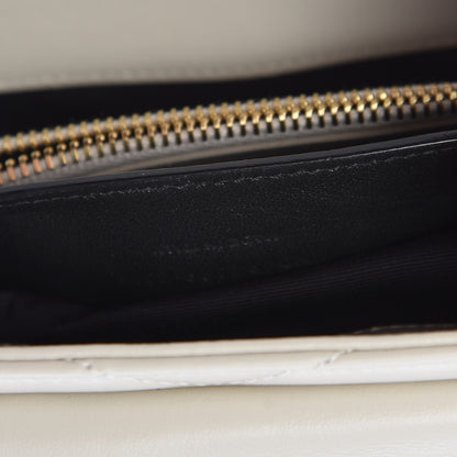 Saint Laurent Calfskin Y Quilted Monogram Small Loulou Chain Satchel Ivory 9 of 10