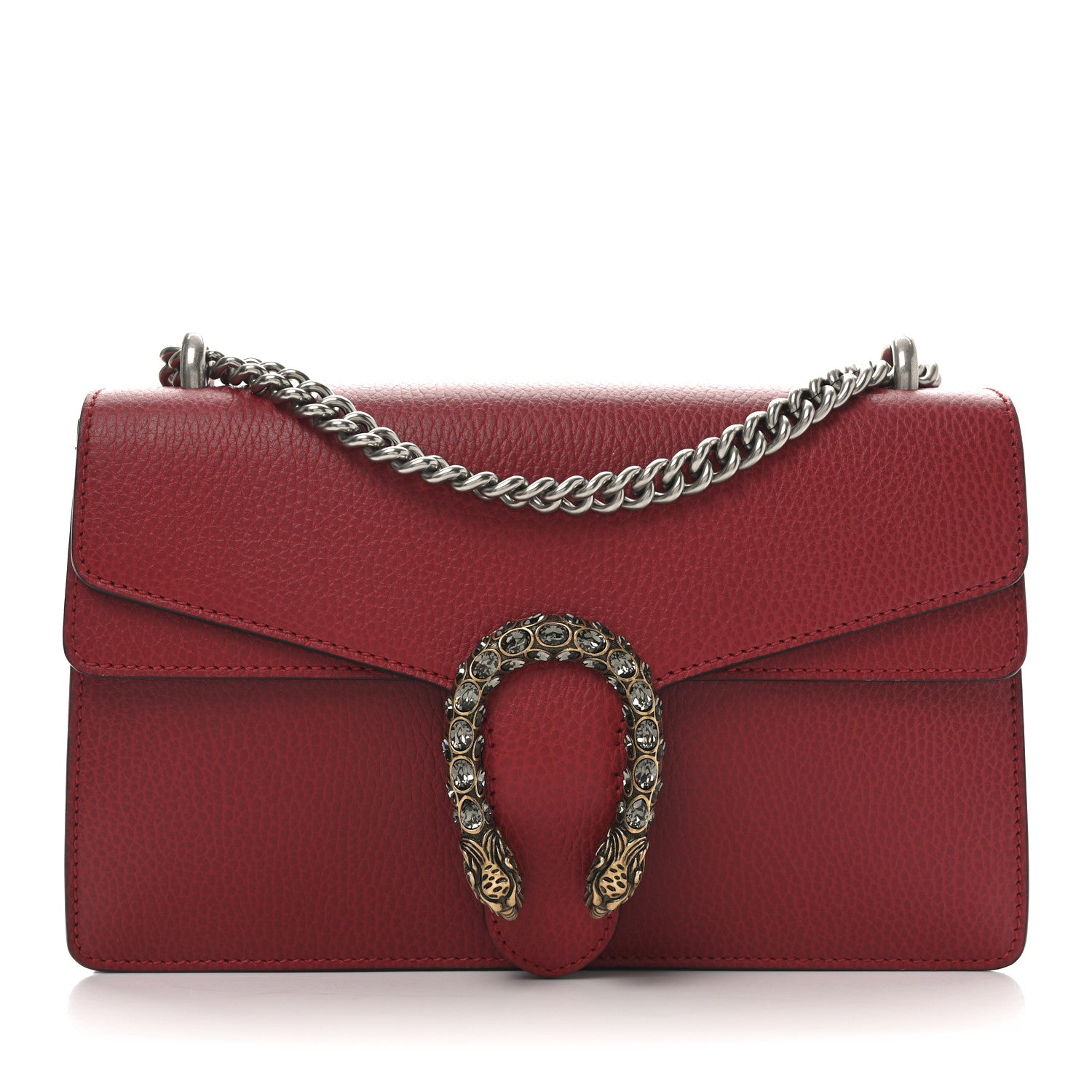 Gucci Dollar Calfskin Swarovski Crystal Small Dionysus Shoulder Bag Hibiscus Red 1 of 10
