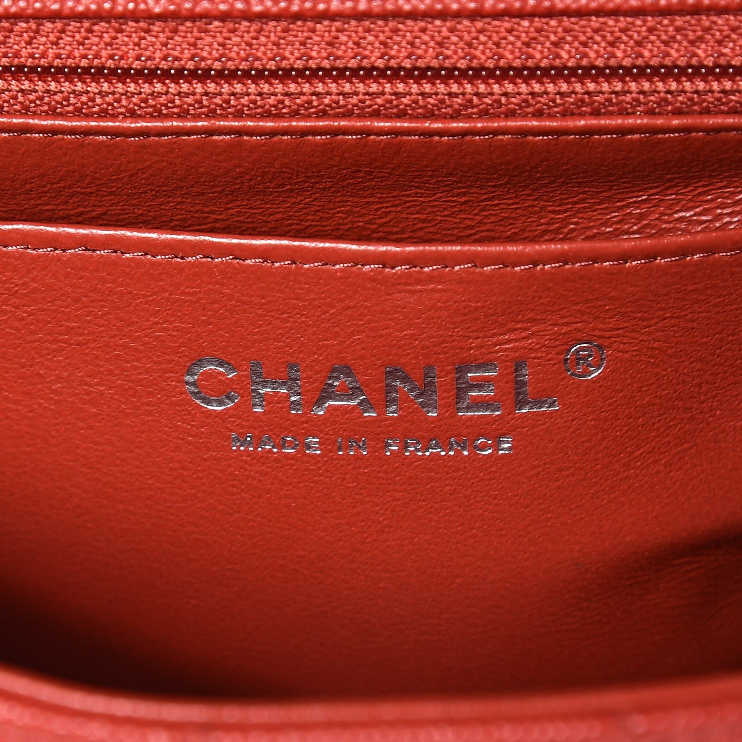 Chanel Caviar Quilted Mini Rectangular Flap Red 6 of 7