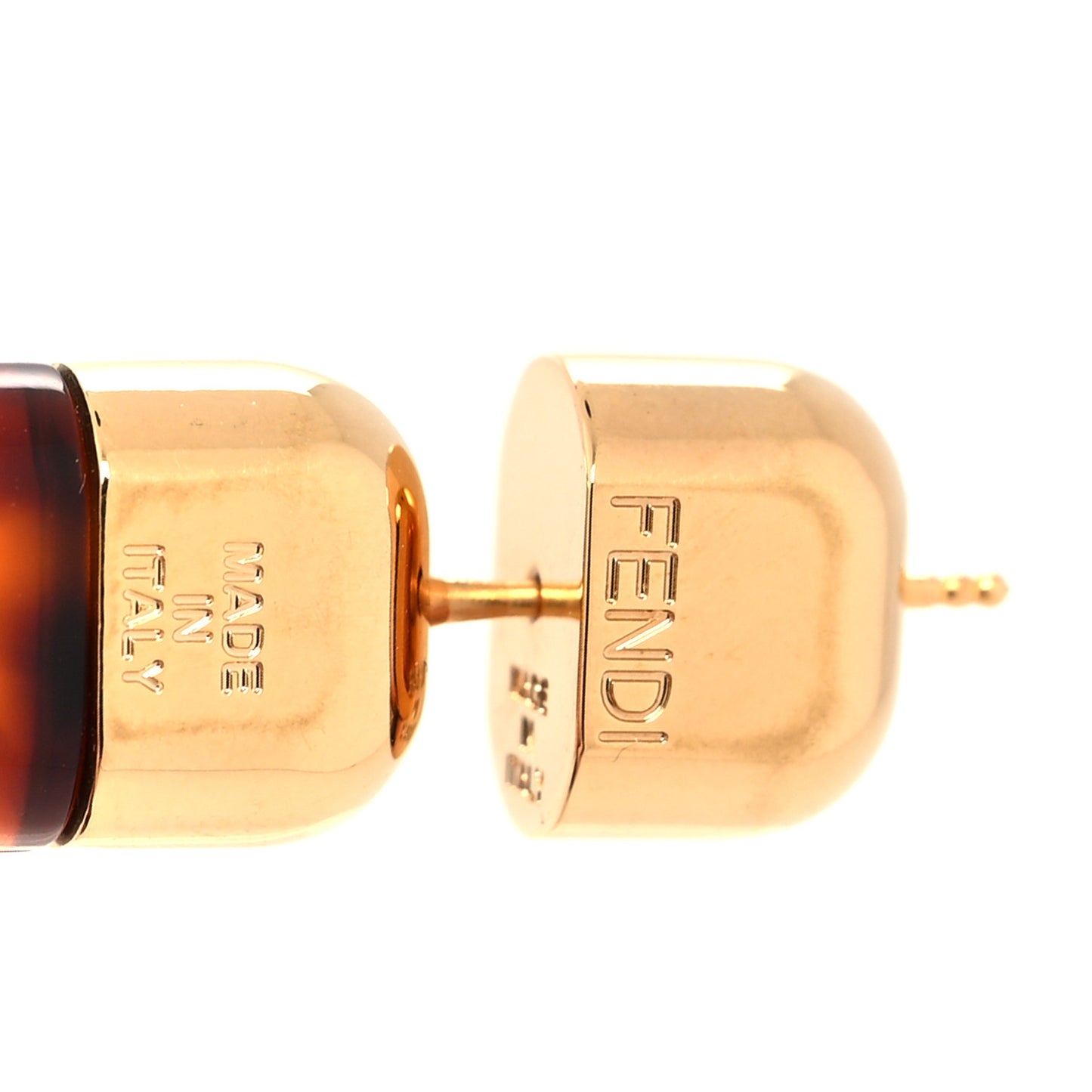 Plexiglass F Earrings Brown