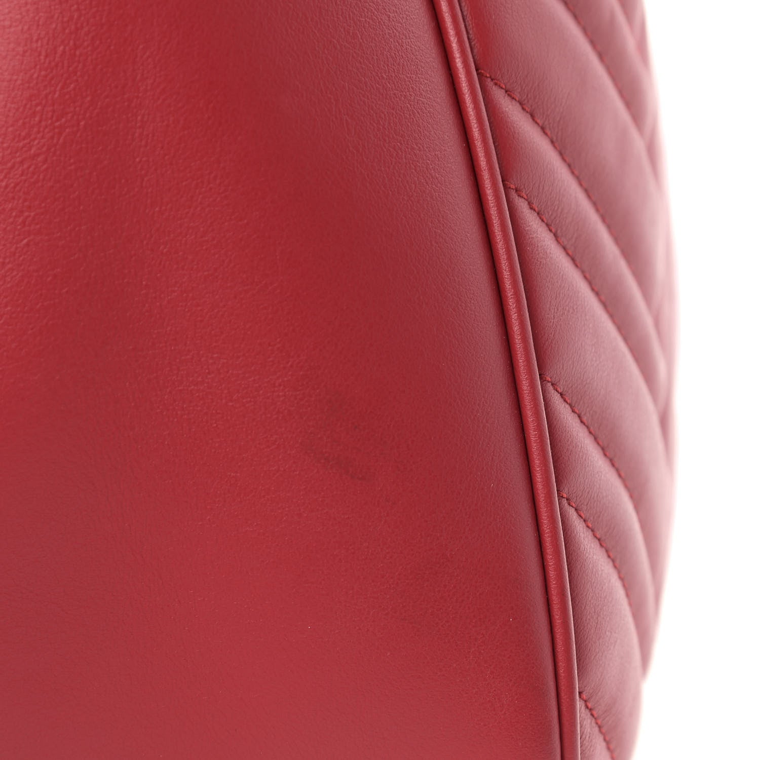 Gucci Calfskin Matelasse Large GG Marmont Shoulder Bag Hibiscus Red 10 of 12