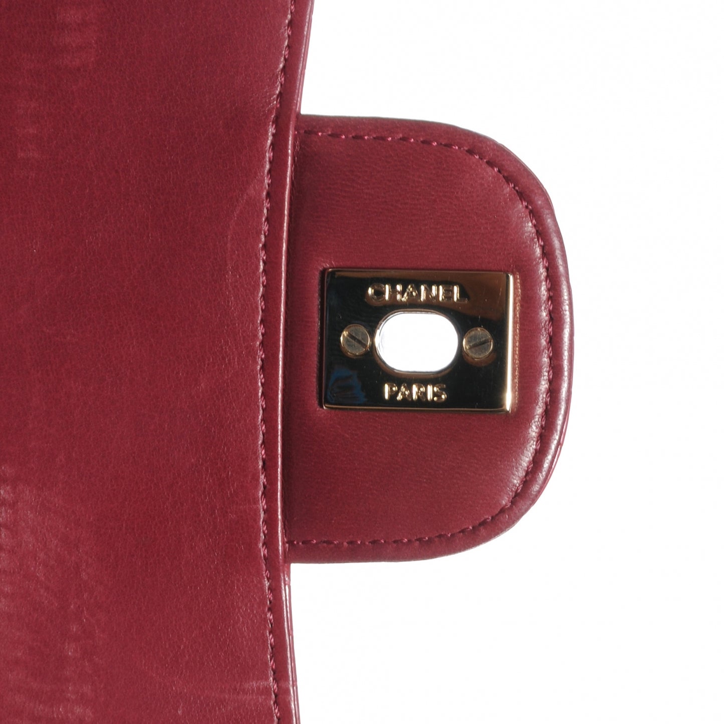Alligator Medium Double Flap Rouge Fonce