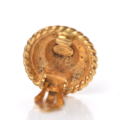 Chanel Button Clip On Earrings Gold 5 of 5