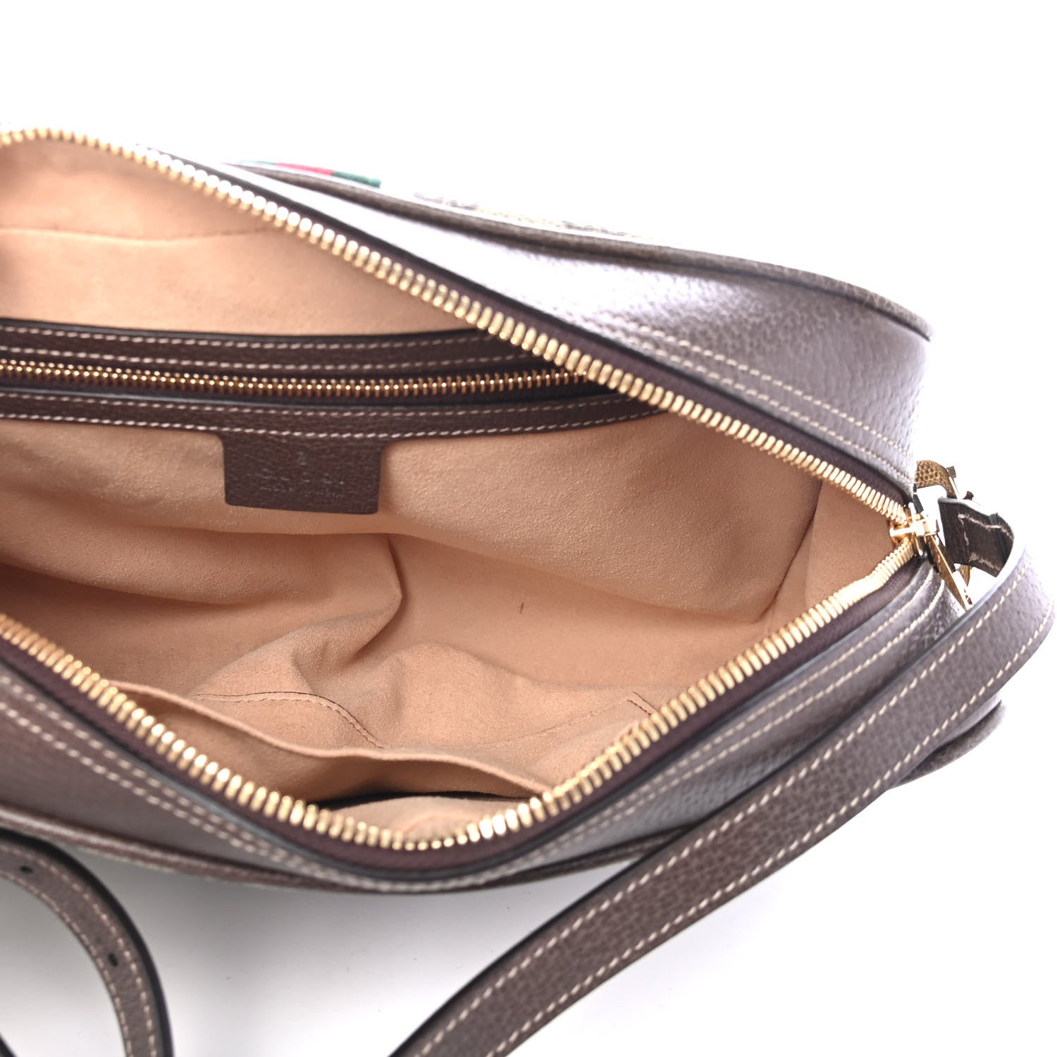 Gucci GG Supreme Monogram Web Small Ophidia Shoulder Bag Brown 4 of 4