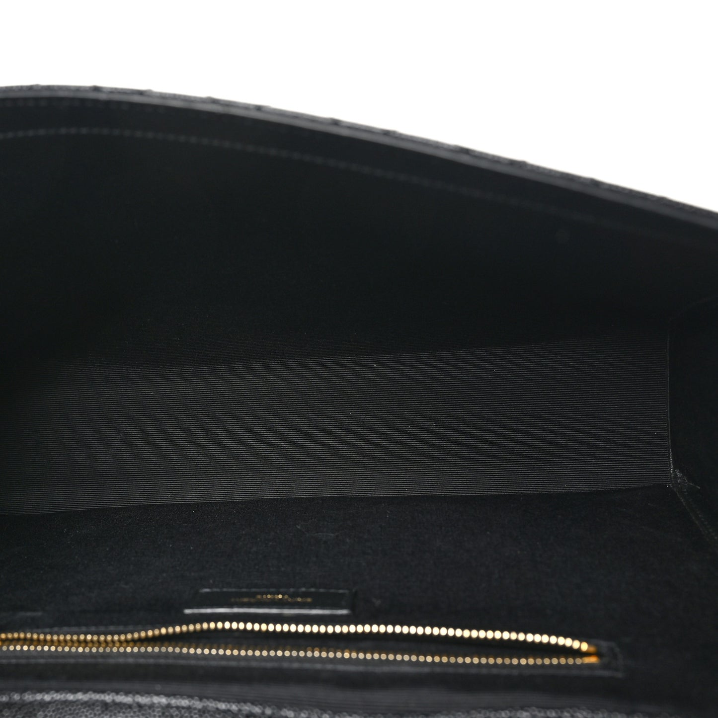 Grain De Poudre Textured Mixed Matelasse Large Triquilt Monogram Satchel Black