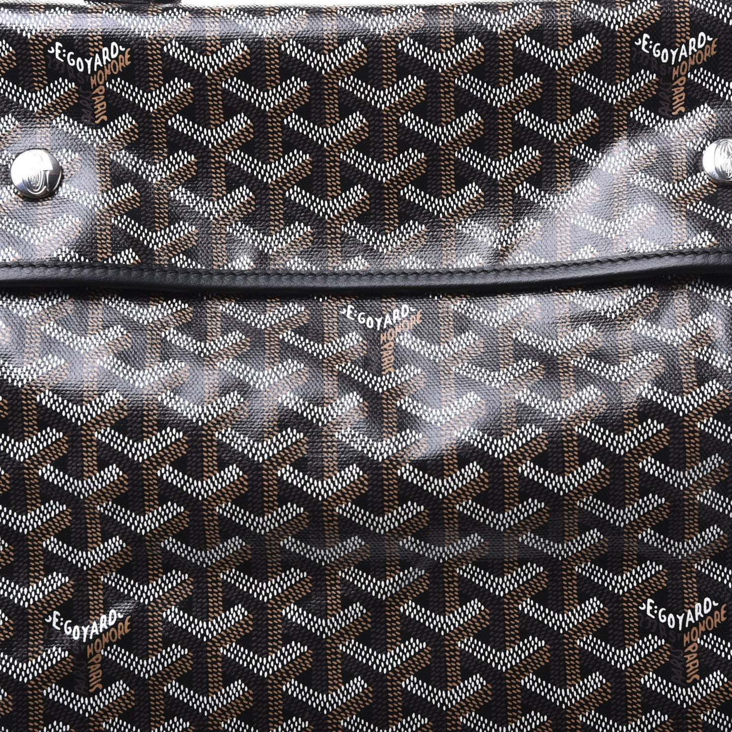 Goyardine Saint Leger Soft Briefcase Backpack Black