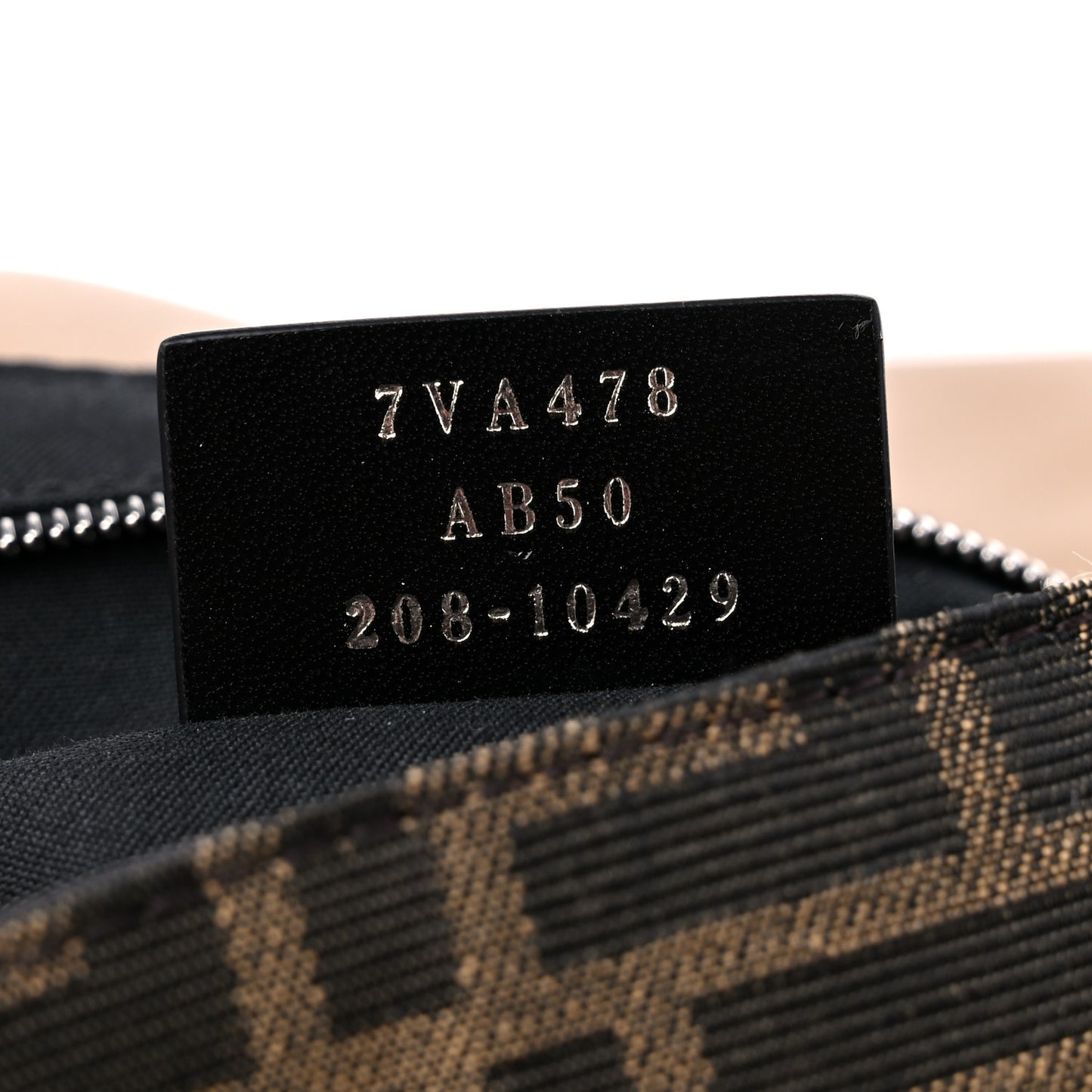 Fabric Jacquard Canvas Vitello Grace Pequin FF 1974 Large Convertible Baguette Tobacco Moro Grezzo Sand