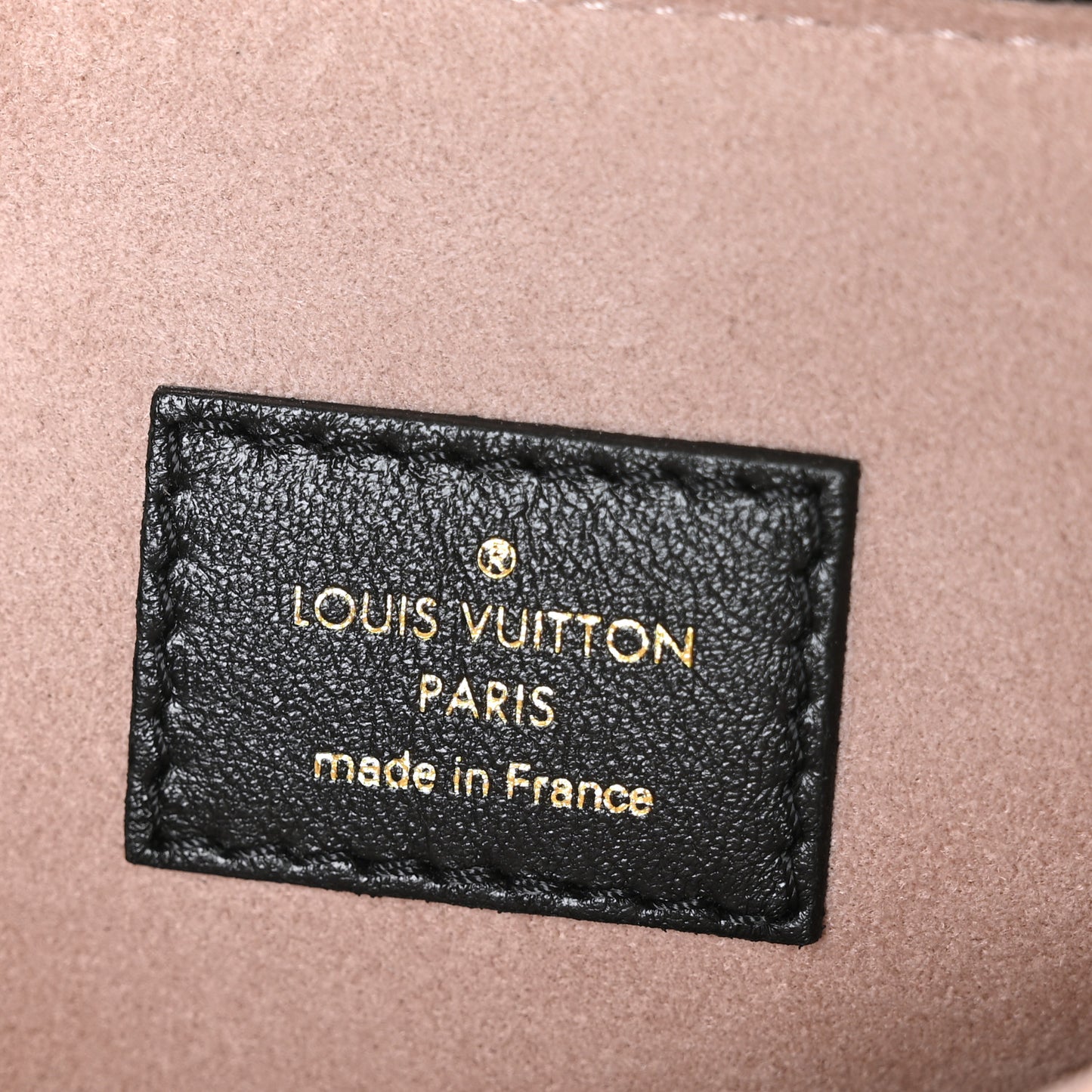 Lambskin Embossed Monogram Coussin PM Black