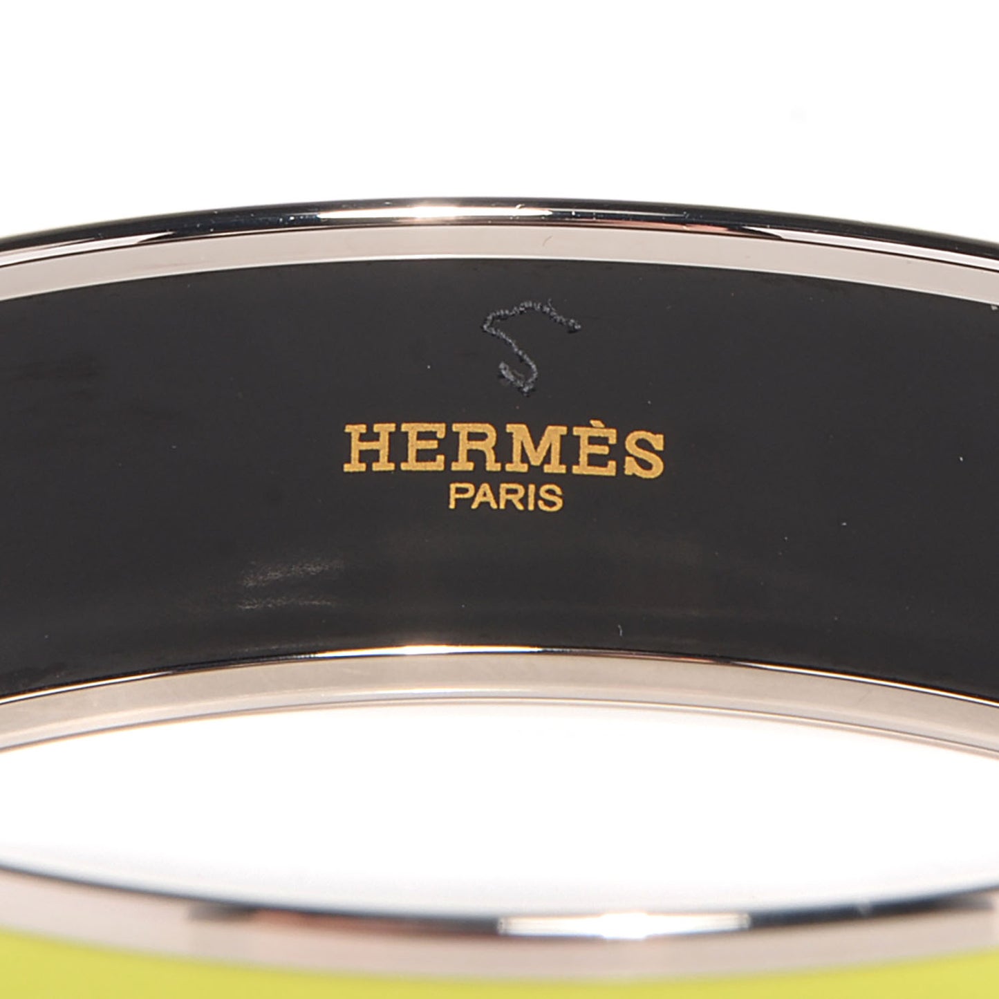 Enamel Wide Caleche Bracelet 65 Lime