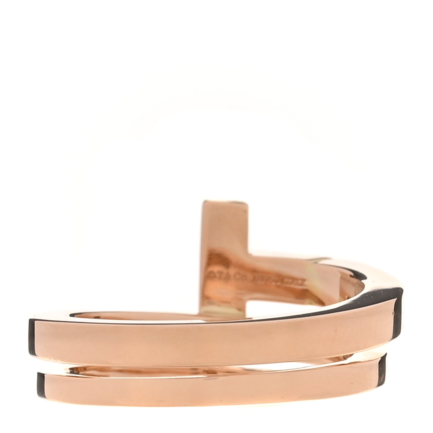 18K Rose Gold Diamond T Square Wrap Ring 48 4.5