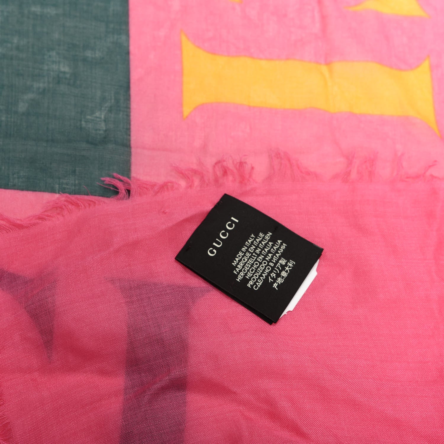 Gucci Modal Silk Gucci Two Shawl Fuxia 4 of 4