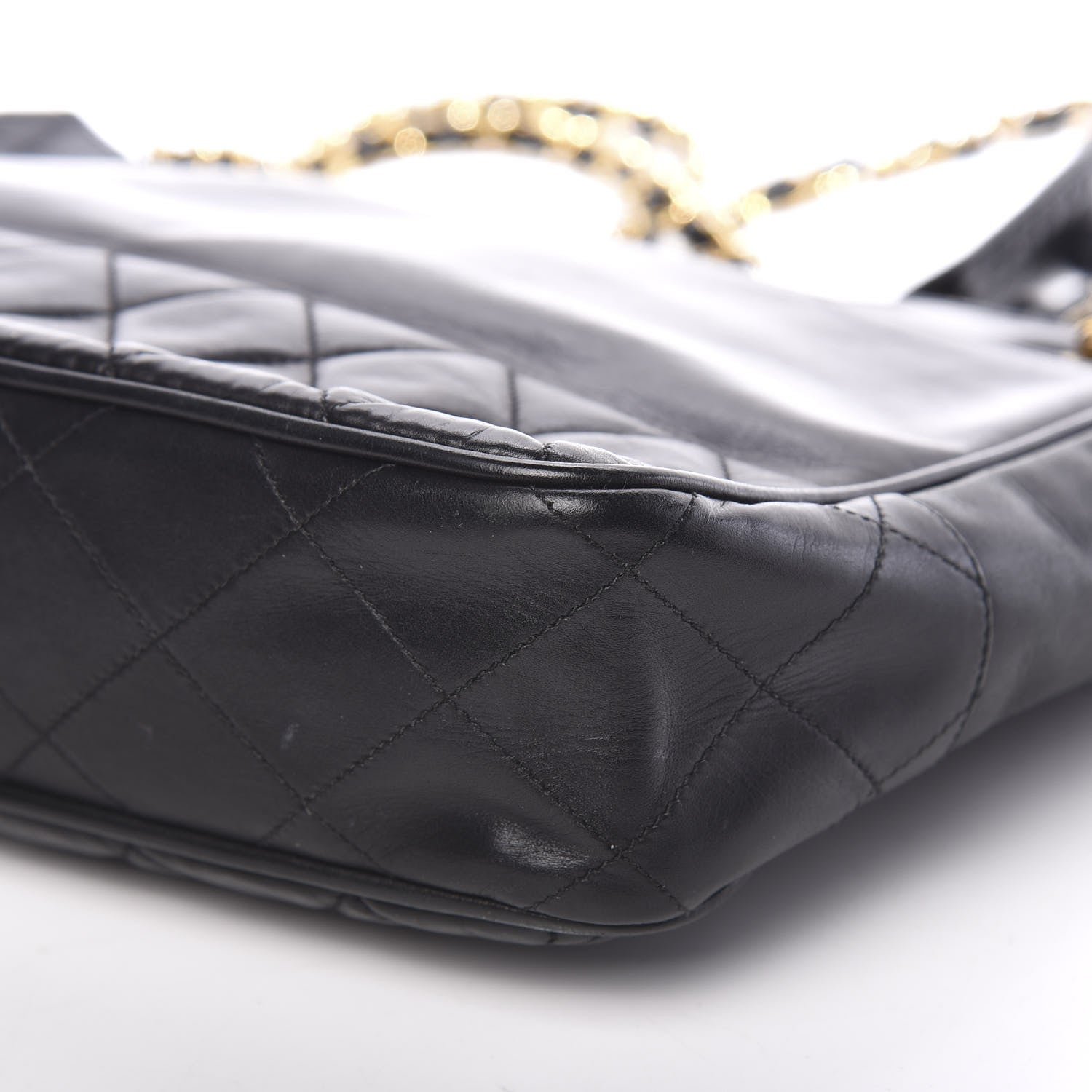 Chanel Lambskin Quilted Shoulder Bag Black 10 of 10