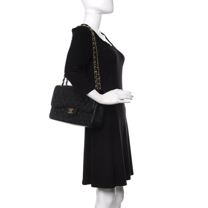 Chanel Caviar Quilted Jumbo Double Flap Black 2 of 12