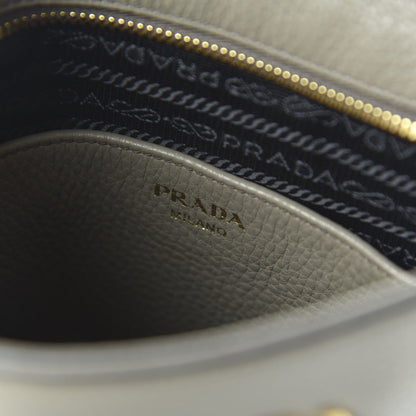 Prada Vitello Daino Crossbody Bag Argilla 8 of 9