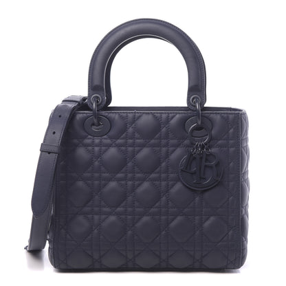 Christian Dior Ultra Matte Calfskin Cannage Medium Lady Dior Blue 1 of 11