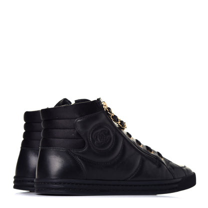 Chanel Calfskin Mens Zipped Sneakers 41 Black 4 of 8