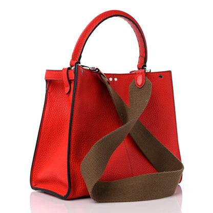 Fendi Cuoio Romano Selleria Medium Peekaboo X-Lite Fiamma Rosso 3 of 11