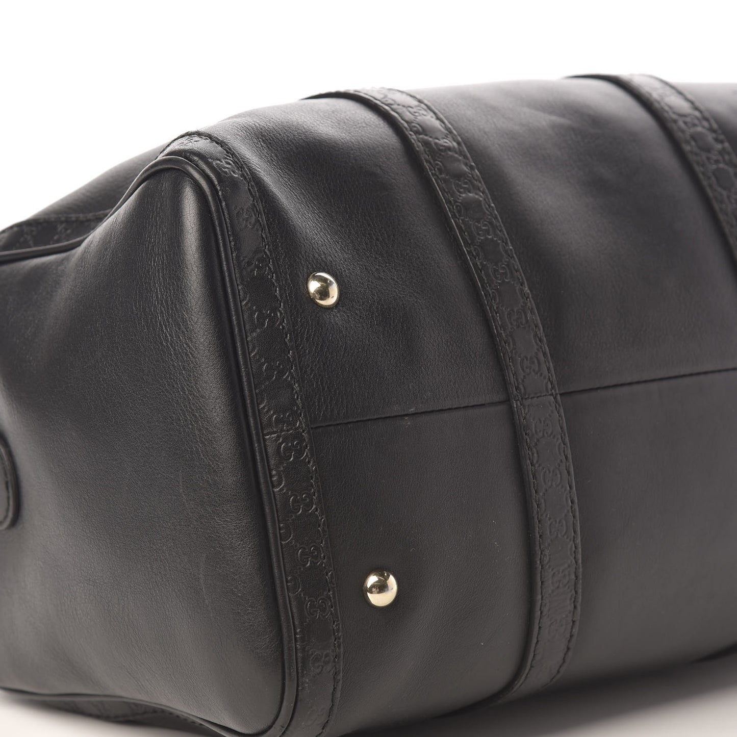 Calfskin Microguccissima Trim Medium Boston Black