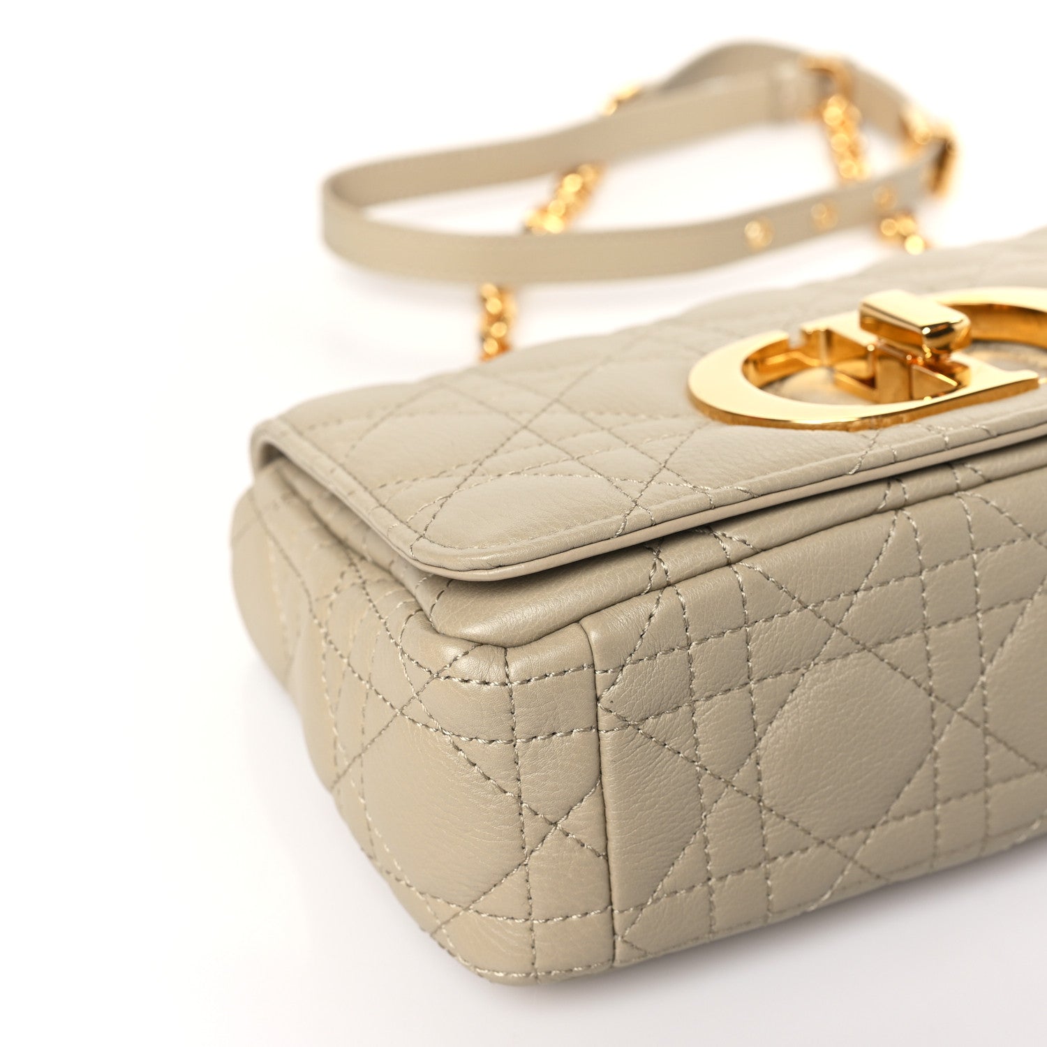 Christian Dior Calfskin Cannage Small Caro Bag Beige 8 of 9