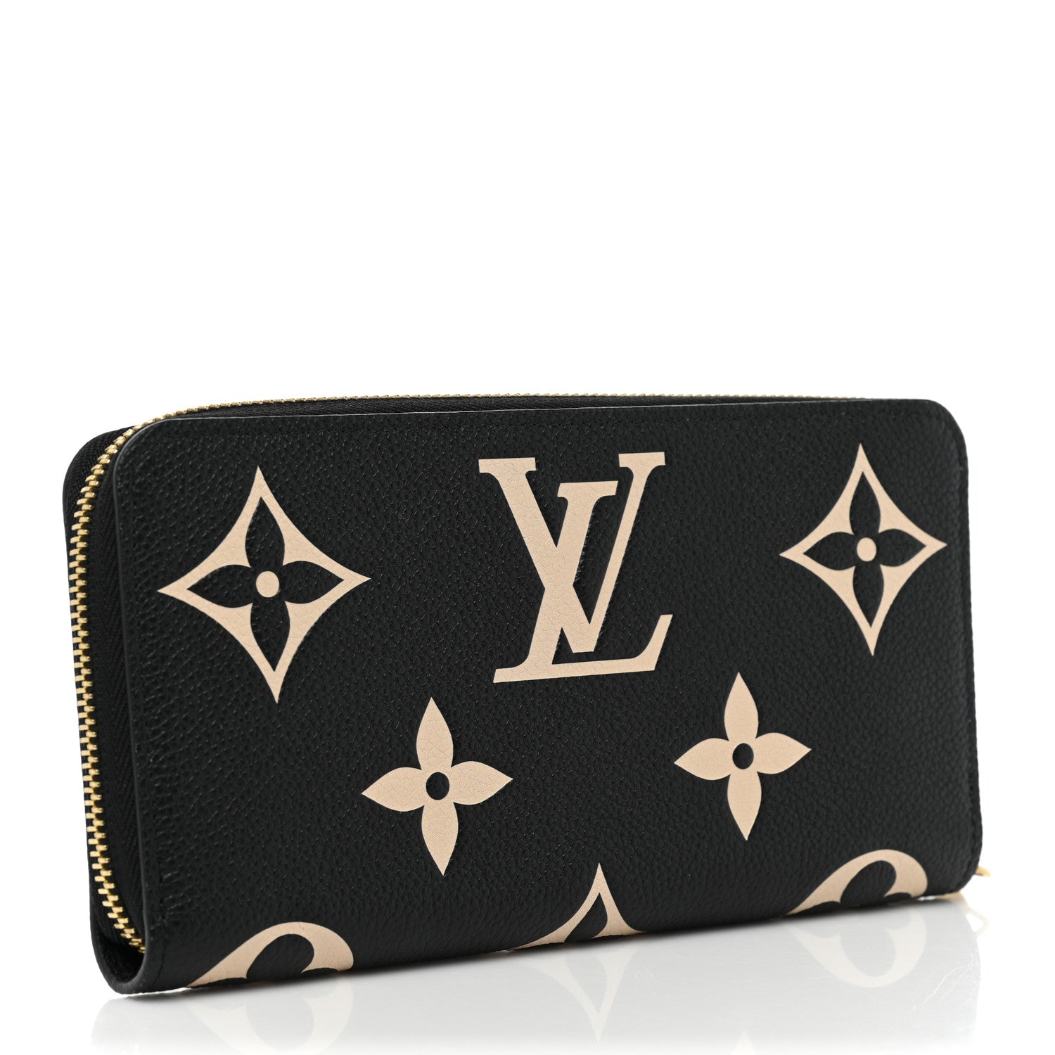 Louis Vuitton Empreinte Monogram Giant Zippy Wallet Black Beige 3 of 14