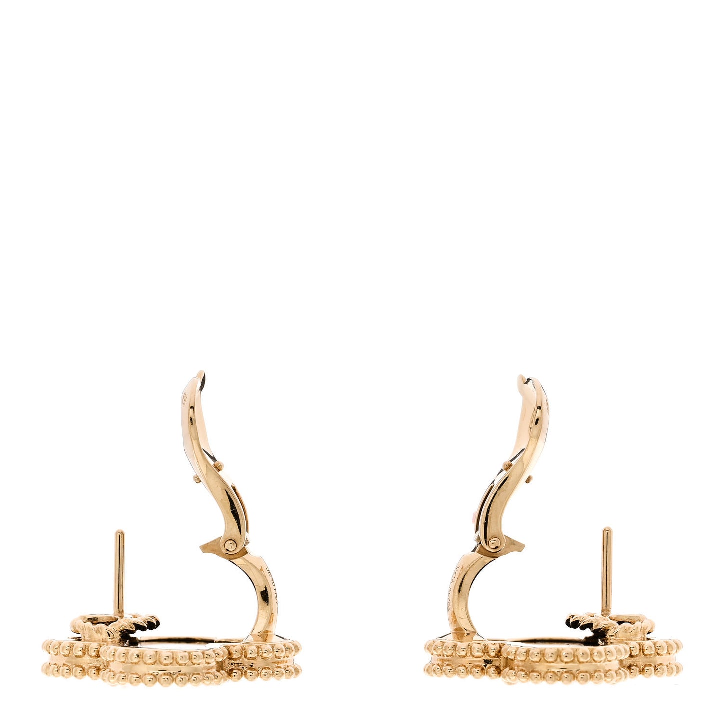 18K Yellow Gold Black Onyx Magic Alhambra Earrings