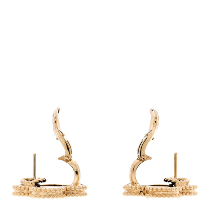 Van Cleef & Arpels 18K Yellow Gold Black Onyx Magic Alhambra Earrings 3 of 5