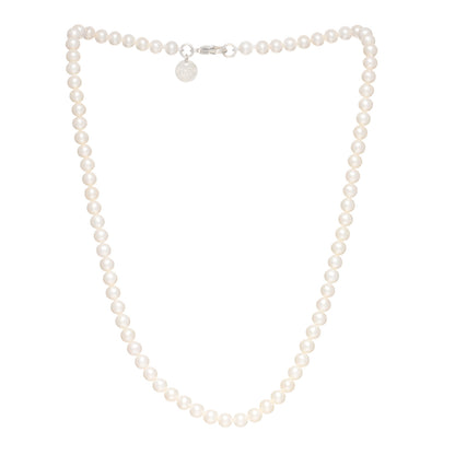 Tiffany Sterling Silver Freshwater Pearl 5-6mm Ziegfeld Necklace 2 of 3