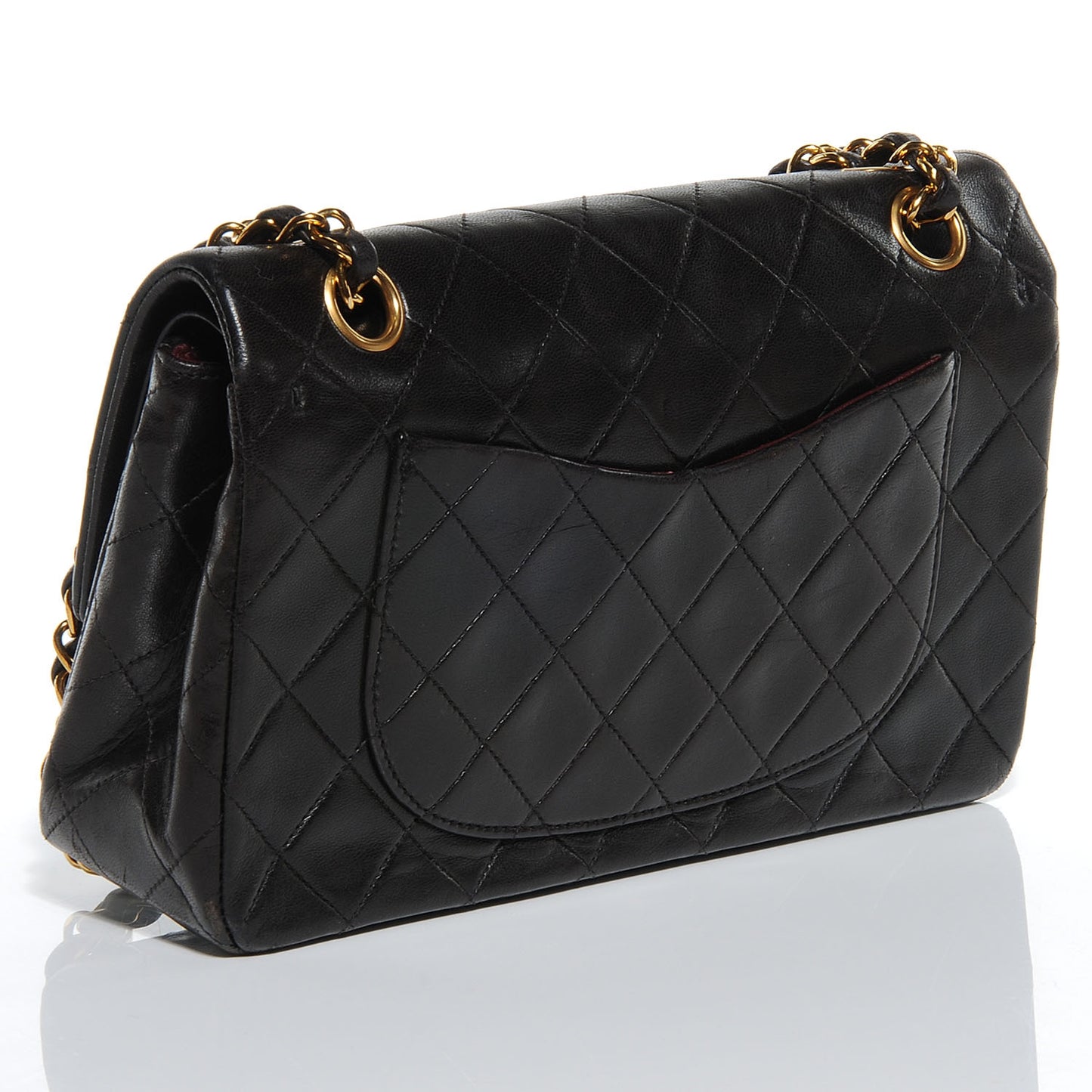 Lambskin Small Double Flap Bag Black