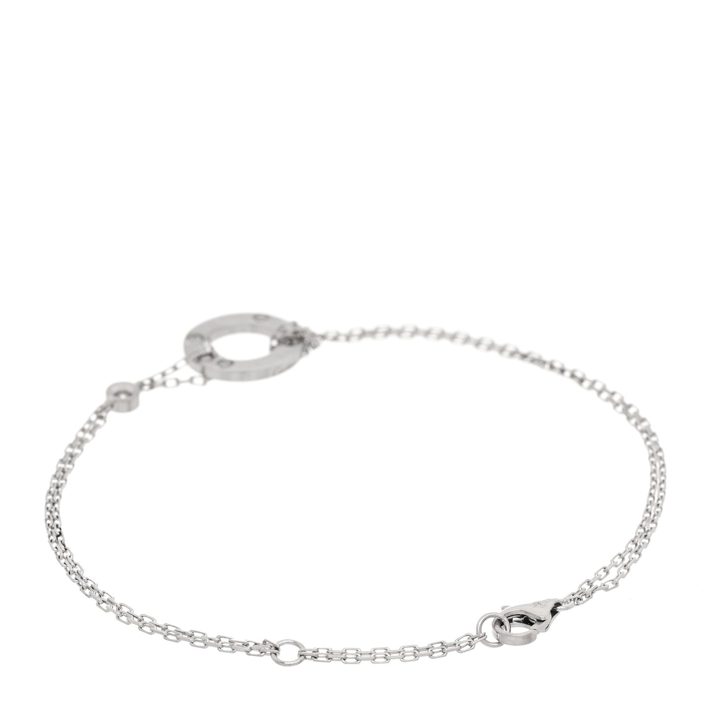 18K White Gold Diamond LOVE Bracelet