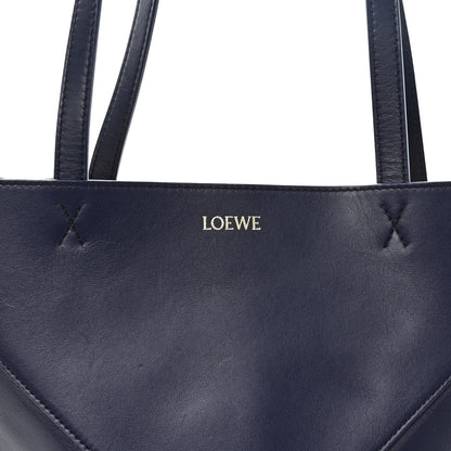 Loewe Shiny Calfskin XL Puzzle Fold Tote Abyss Blue 7 of 9