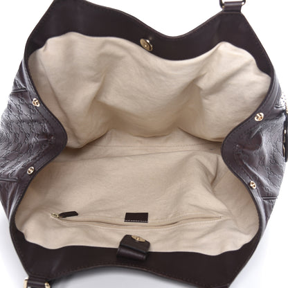 Gucci Guccissima Signature Large Sukey Tote Chocolate 5 of 10