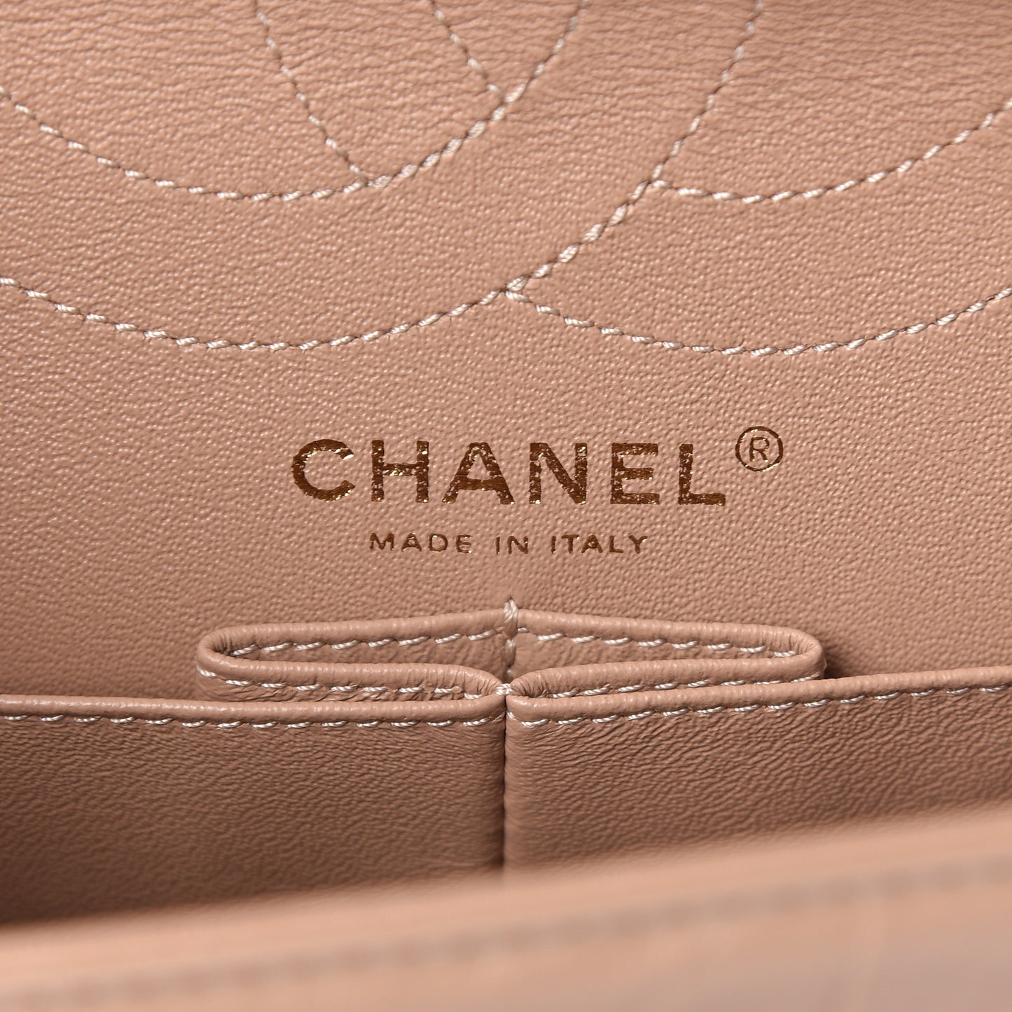 Aged Calfskin Chevron Quilted 2.55 Reissue 226 Flap Beige