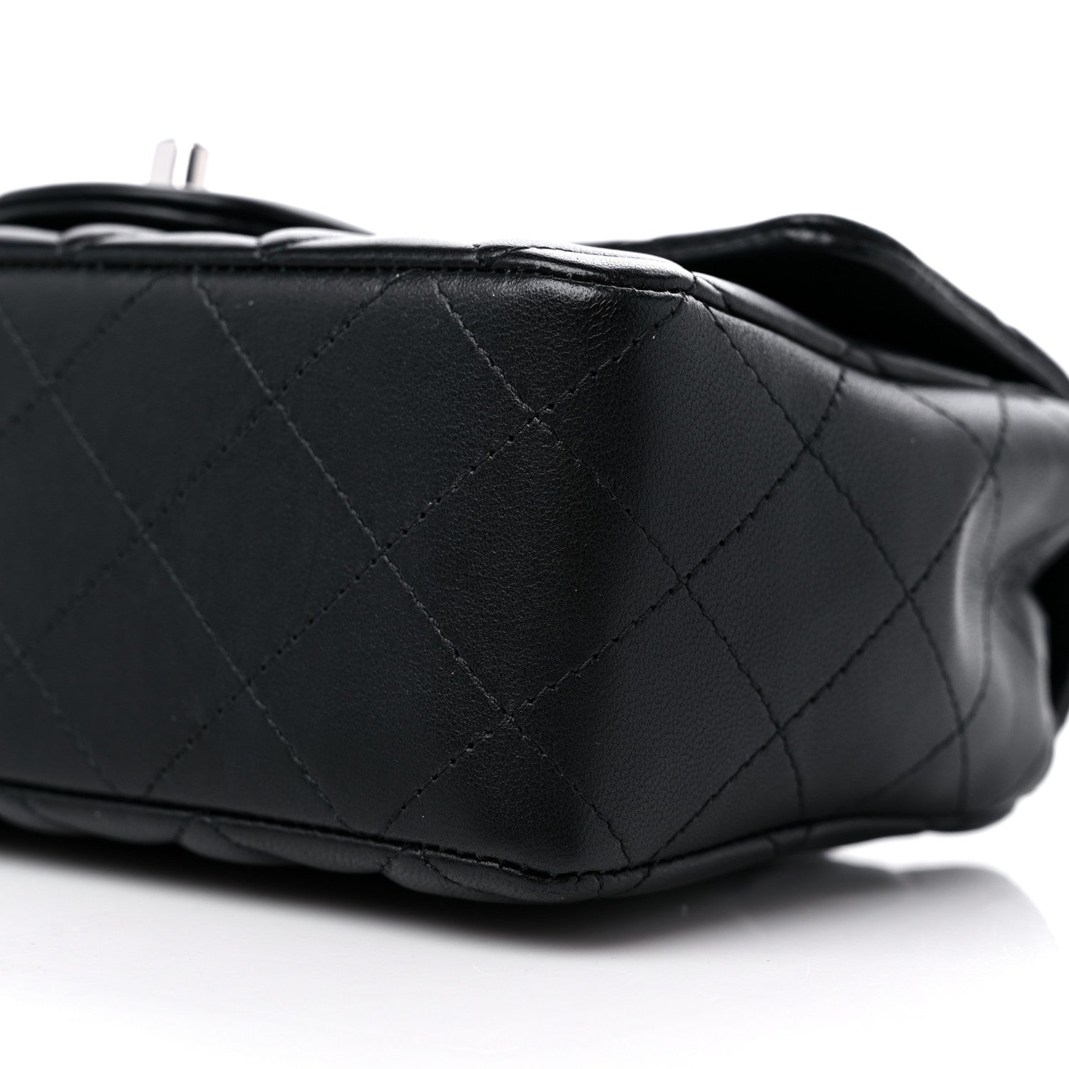 Chanel Lambskin Quilted Mini Rectangular Flap Black 9 of 10