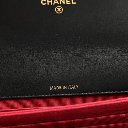 Chanel Lambskin Quilted Chanel 19 Flap Clutch Black 7 of 8